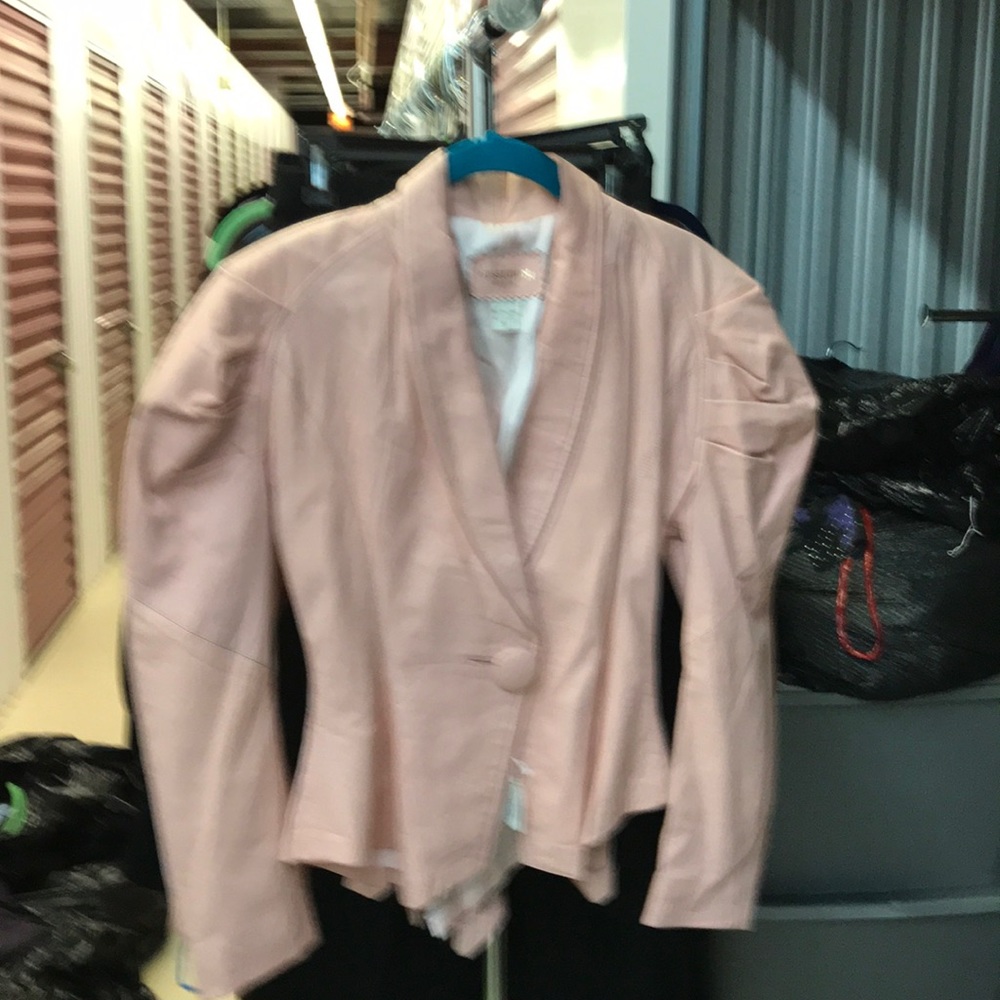 Pink lather jacket